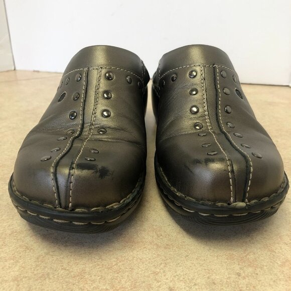 Josef Seibel Metallic Bronze Leather Mule Clogs Size 39 (8.5 US) - Picture 2 of 11